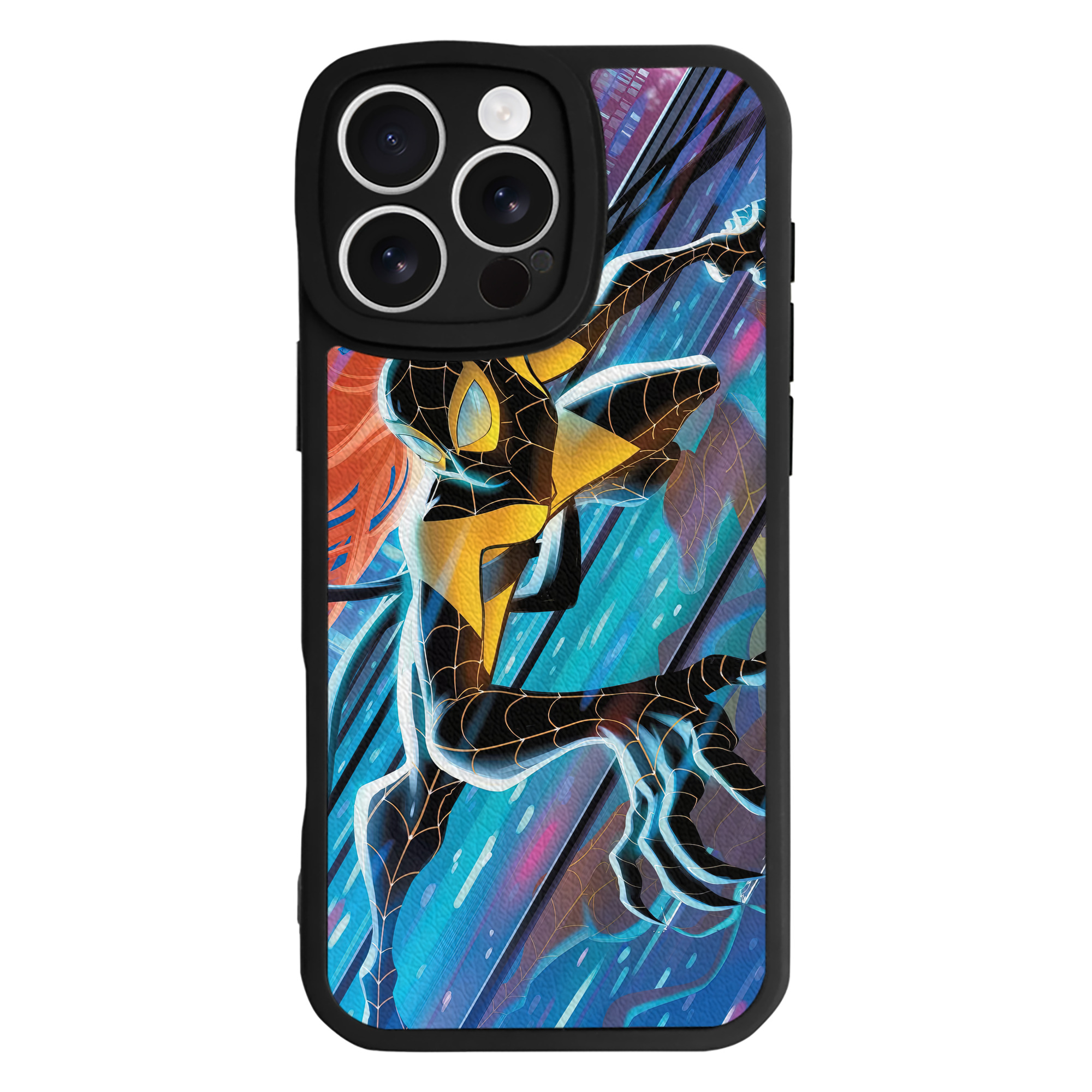 （画像用） Spider Man スパイダーマン 【iPhone 16シリーズ対応】シリコンスマホケース（レザー調） 材質：シリコン